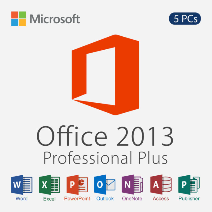 Microsoft Office Professional Plus 2013 for 5 PCs Instant Download GETDIGIMARKET