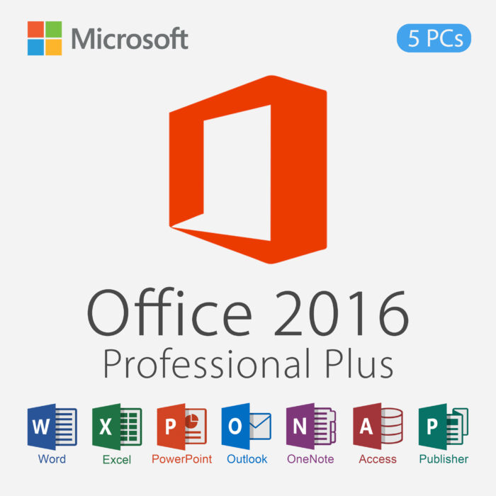 Microsoft Office Professional Plus 2016 for 5 PCs Instant Download GETDIGIMARKET