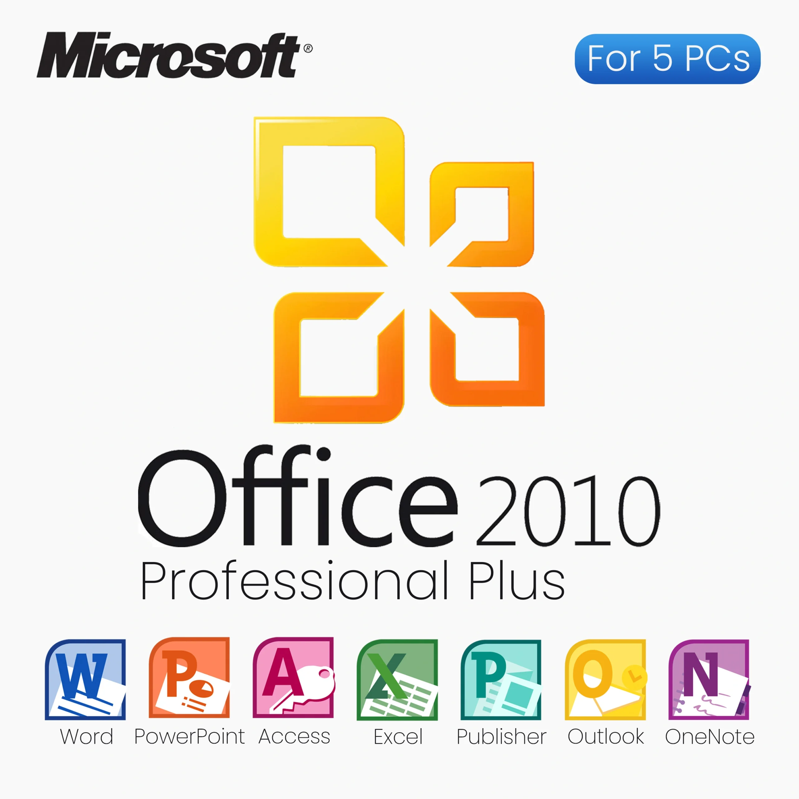 Microsoft Office 2010 Professional Plus For 5 PCs – GetDigiMarket