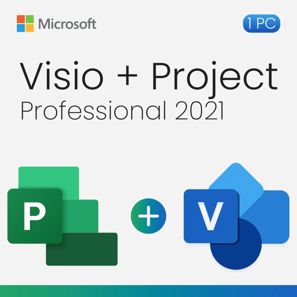 Microsoft Visio and Project 2021 Professional for 1 PC – Lifetime License