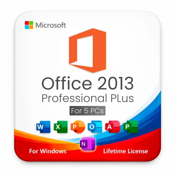 Microsoft office 2013 professional plus for 5 PCs