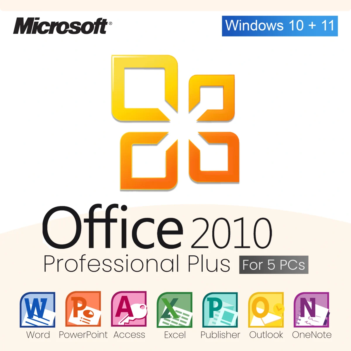 Microsoft Office 2010 Professional Plus For 5 PCs