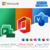 Microsoft Office 2024 Professional Plus + Visio 2024 Pro + Project 2024 Pro bundle  – Lifetime Licenses