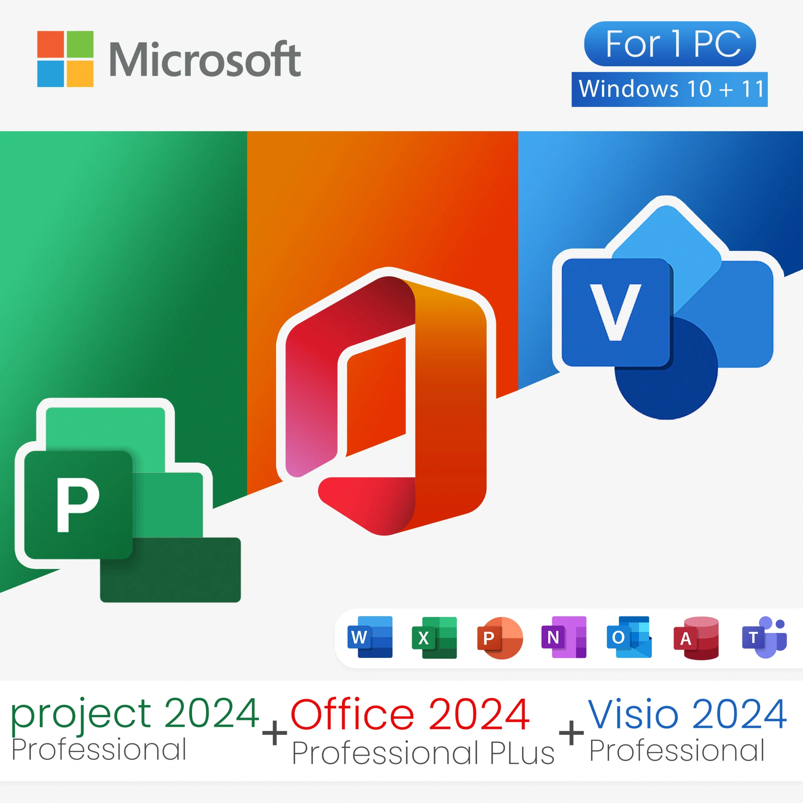 MS Office 2024 Professional Plus + Visio 2024 Pro + Project 2024 Pro