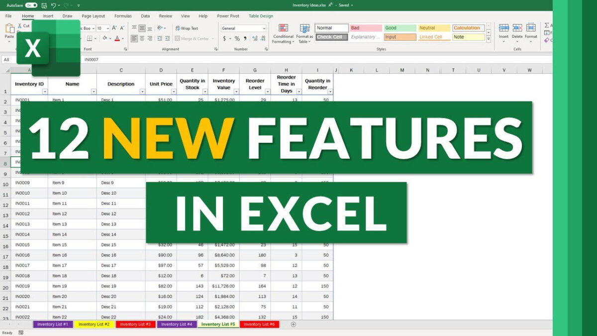 Microsoft Office 2024 Home Excel Features