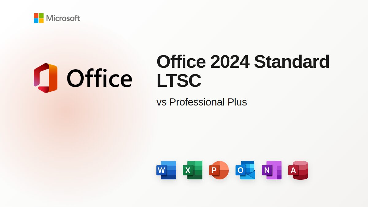 Office 2024 Standard LTSC vs Professional Plus: Differences, Key Type, Installation and Which to Buy