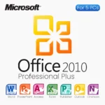 Microsoft Office 2010 Professional Plus – Lifetime License For 5 PCs