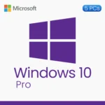 Microsoft Windows 10 Professional – Lifetime License for 5 PCs
